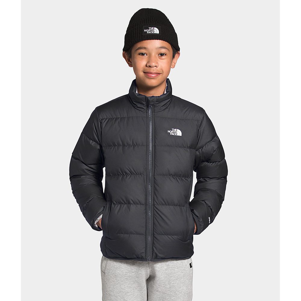 The North Face Jackets Youth Australia - The North Face Reversible Andes Grey Snow (VYR-615803)